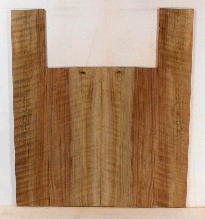Claro Walnut Ukulele Back and Sides, Baritone Size, Orchard Recovery Eco-friendly, Great Color, Contrast, and Figure (LD84)