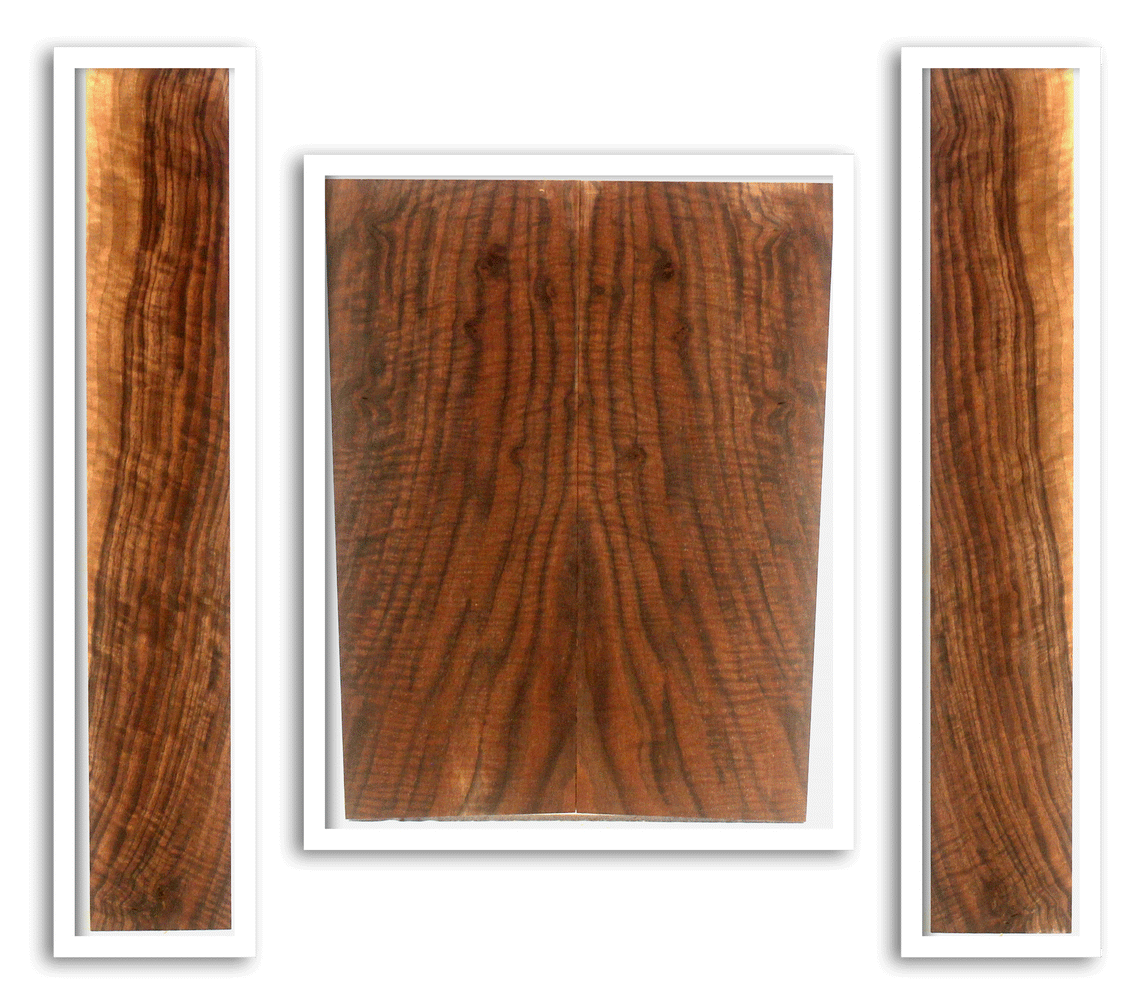 Claro Walnut Ukulele Arch Top Back and Sides, Baritone Size, Orchard Recovery Eco-friendly (LE89)