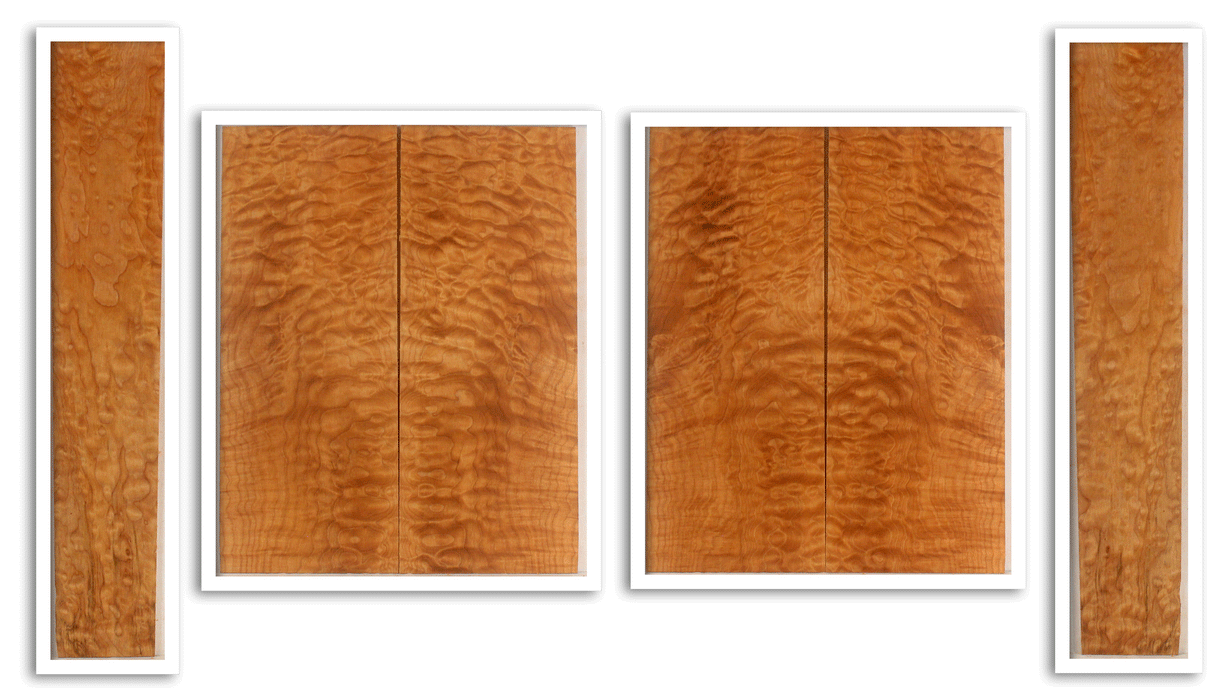 Maple Quilted Ukulele Top, Back, and Sides