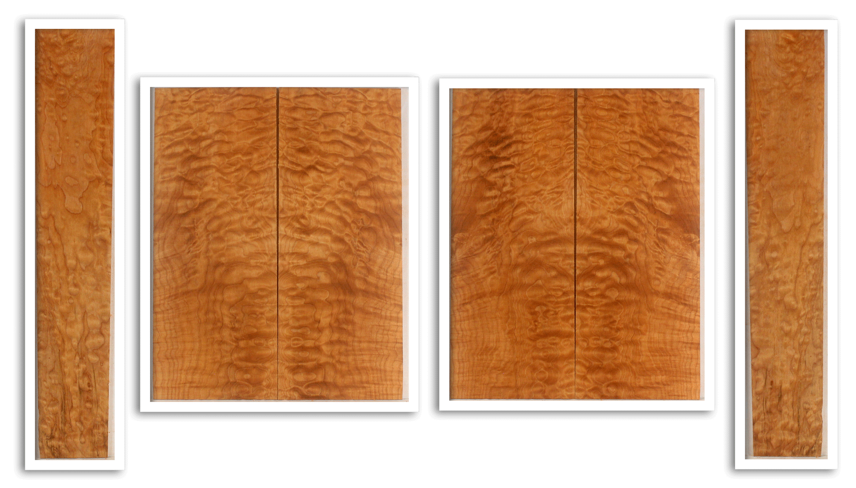 Maple Quilted Ukulele Top, Back, and Sides