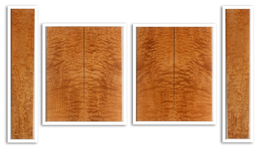 Maple Quilted Ukulele Top, Back, and Sides