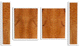 Maple Ukulele Top, Back, and Sides Set, Baritone Size, Quilted Figure (LF21)