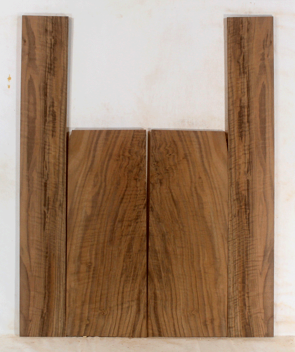 Claro Walnut Ukulele Back and Sides, Baritone Size, Orchard Recovery Eco-friendly, Great Color, Contrast, and Figure (LG25)