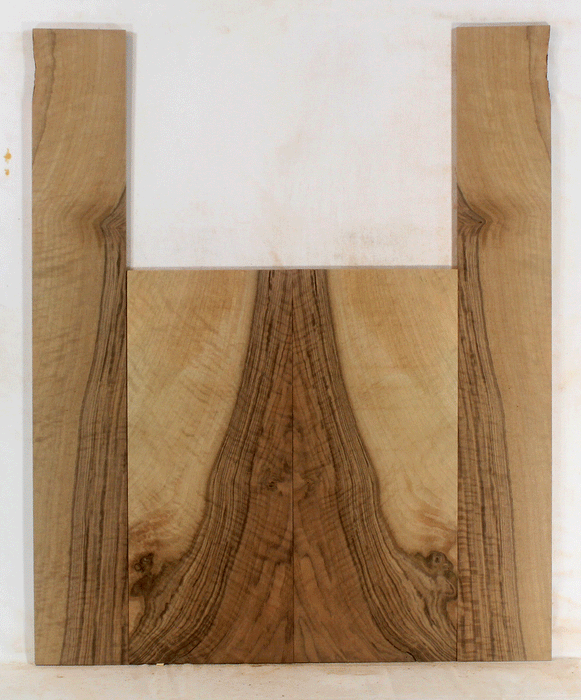 Claro Walnut Ukulele Back and Sides, Baritone Size, Orchard Recovery Eco-friendly, Great Color, Contrast, and Figure (LG36)