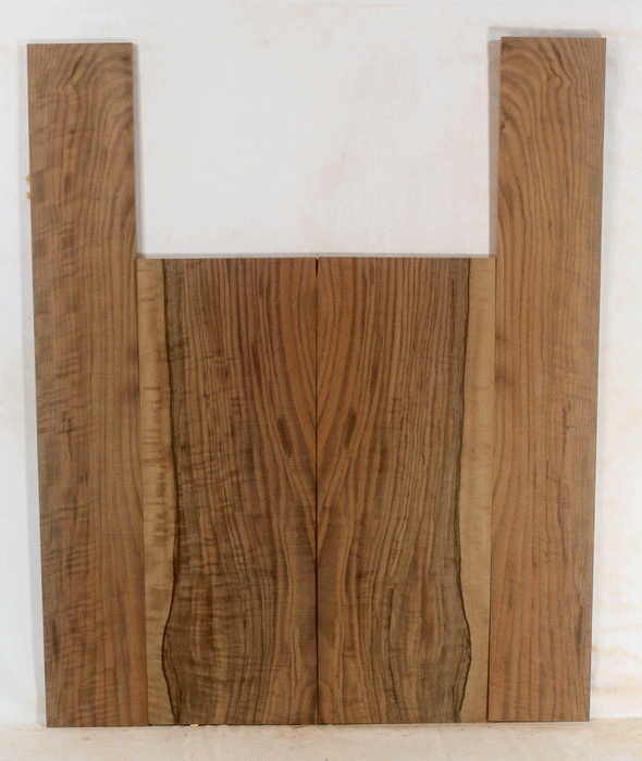 Claro Walnut Ukulele Back and Sides, Baritone Size, Orchard Recovery Eco-friendly, Great Color, Contrast, and Figure (LG38)