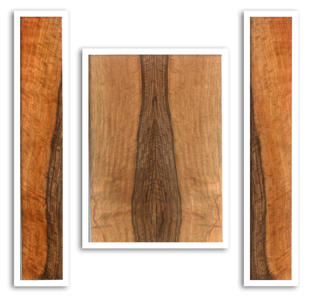 Claro Walnut Ukulele Back and Sides, Baritone Size, Orchard Recovery Eco-friendly, Great Color, Contrast, and Figure (LG59)