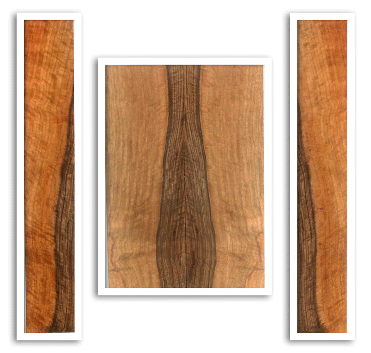 Claro Walnut Ukulele Back and Sides, Baritone Size, Orchard Recovery Eco-friendly, Great Color, Contrast, and Figure (LG59)