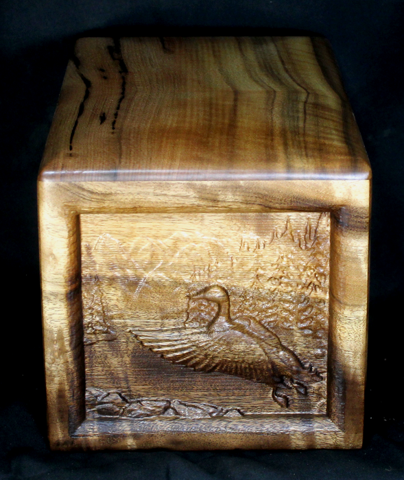 Myrtle Handmade Urn Wildlife Theme with Ducks (AA19)