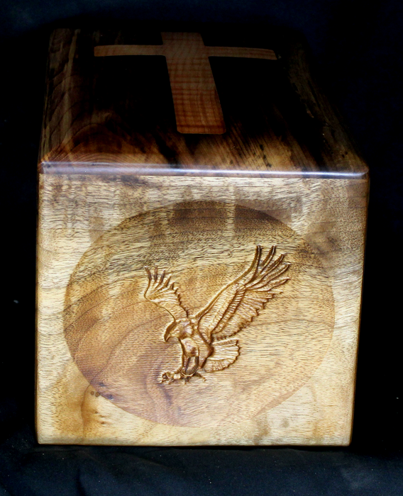 Myrtle Urn with American Flag and Eagle Handmade (AA24)