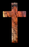 Claro Walnut Cross with Carved Grapes (AB03)