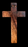 Claro Walnut Cross With Carved Grapes (AB05)