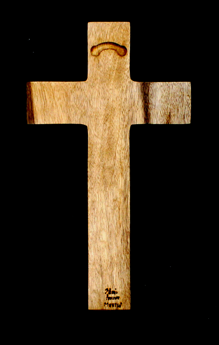 Myrtle Cross with Carved Grapes (AB24)